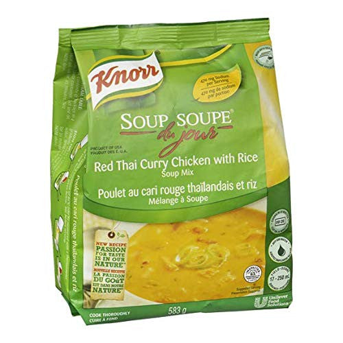 Knorr Red Thai Curry Chicken with Rice Soup Mix, 583g/20.5oz {Imported from Canada}